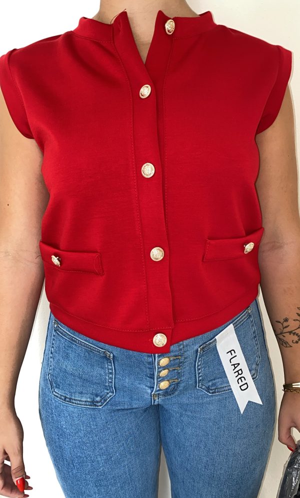 Chalequillos sin mangas con botones dorados - Imagen 2