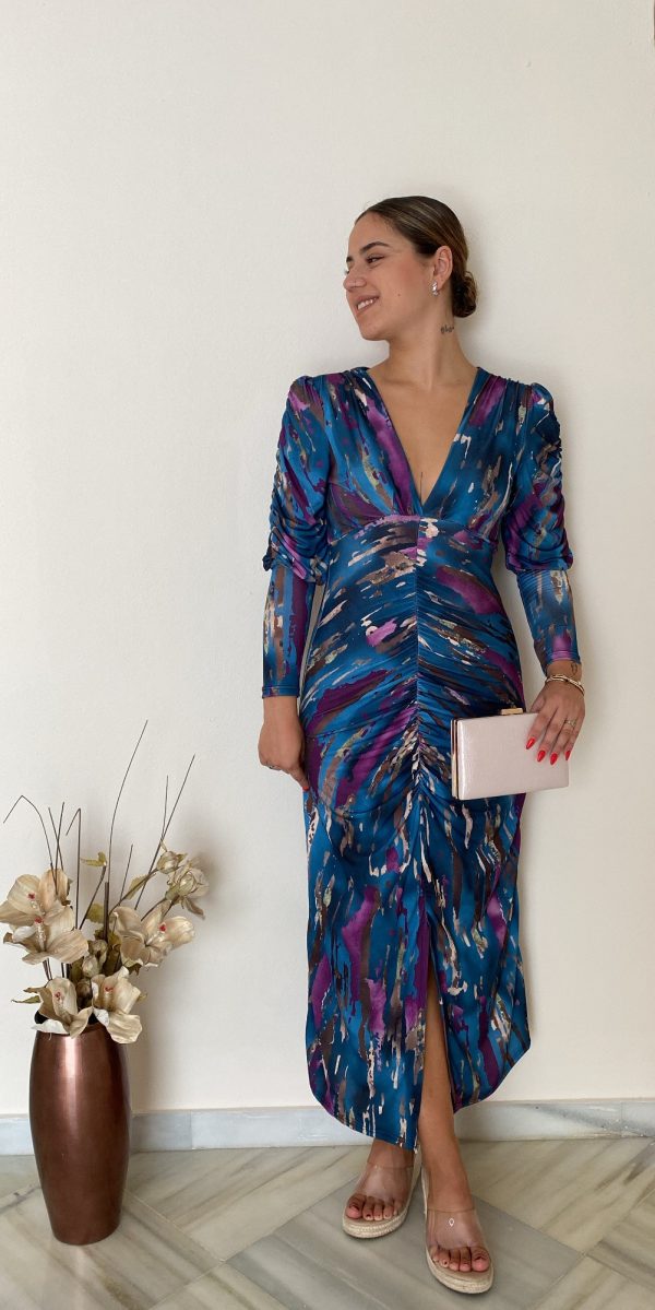 Cartera de mano rosa y dorada - Imagen 2