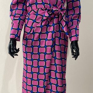 Vestido rectángulos rosas