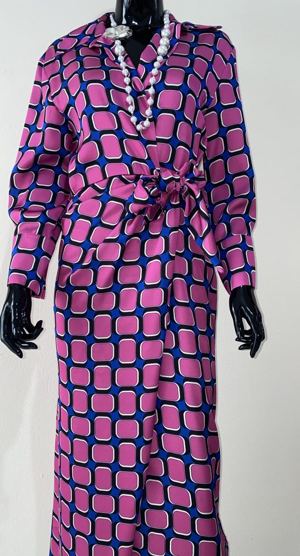 Vestido rectángulos rosas - Imagen 3