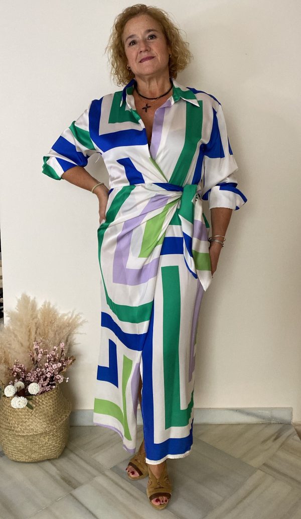 Vestido rayas asimétricas