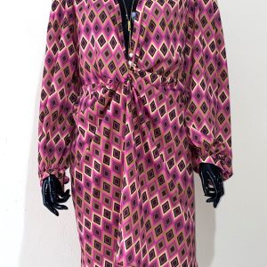 Vestido rombos rosas