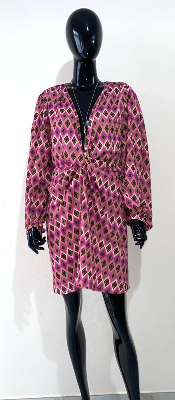 Vestido rombos rosas