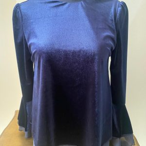 Blusa terciopelo y gasa
