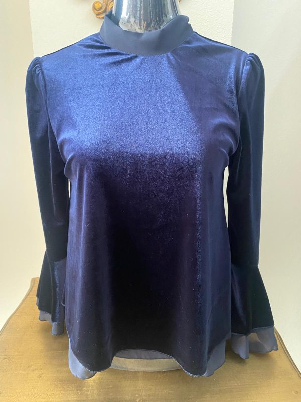 Blusa terciopelo y gasa