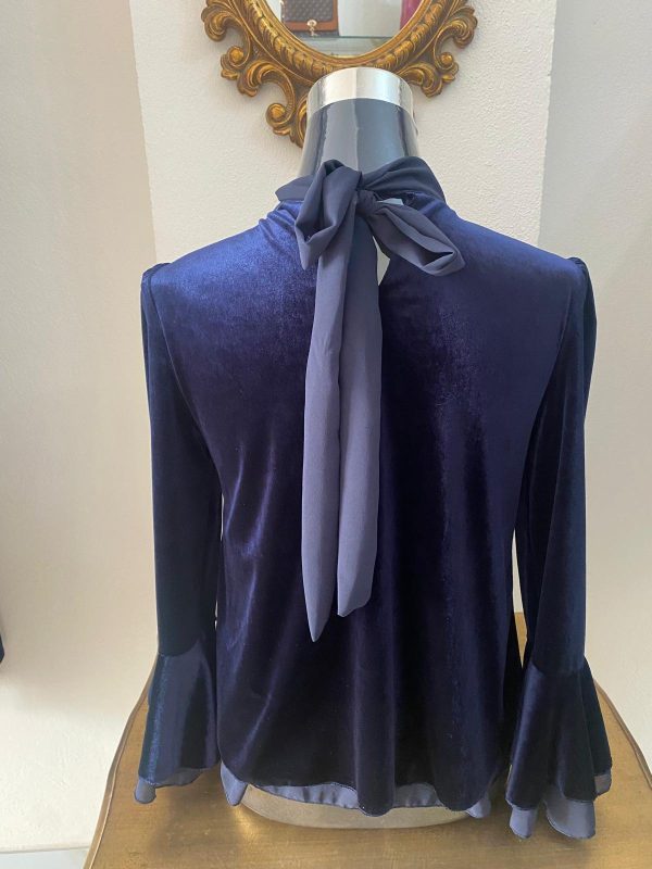 Blusa terciopelo y gasa - Imagen 2