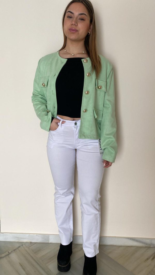 Vaquero blanco recto - Imagen 4