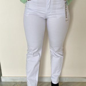 Vaquero blanco recto