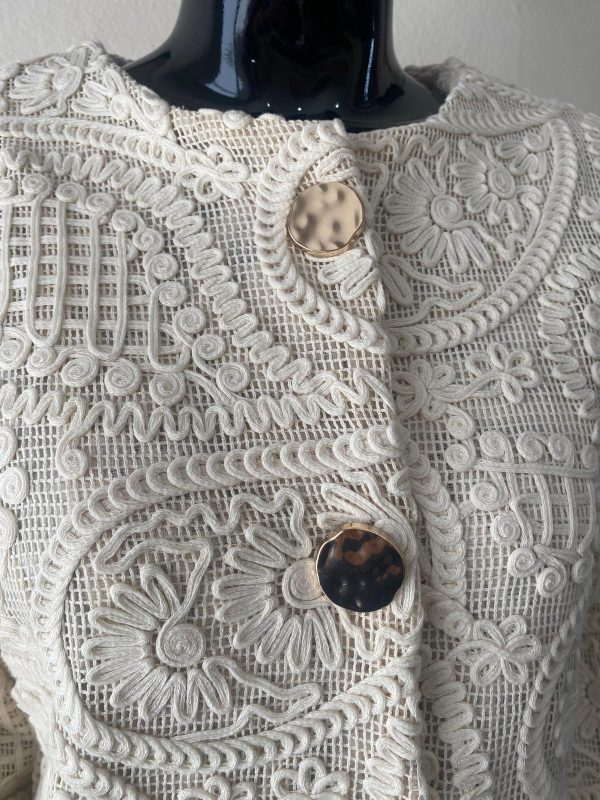 Chaqueta en crudo bordada - Imagen 4