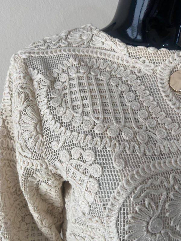 Chaqueta en crudo bordada - Imagen 3