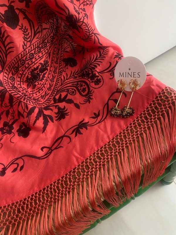 Mantoncillo de flamenca modelo Gabriela coral - Imagen 3