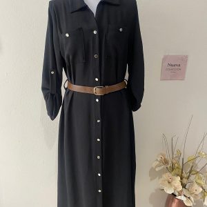 Vestido camisero negro