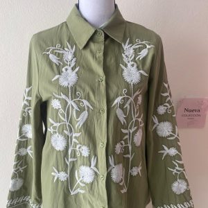 Camisa de algodón bordada