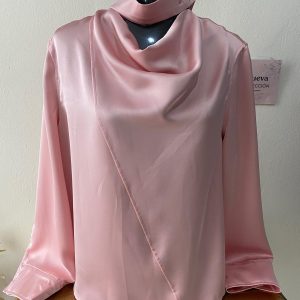 Blusa satén verde agua