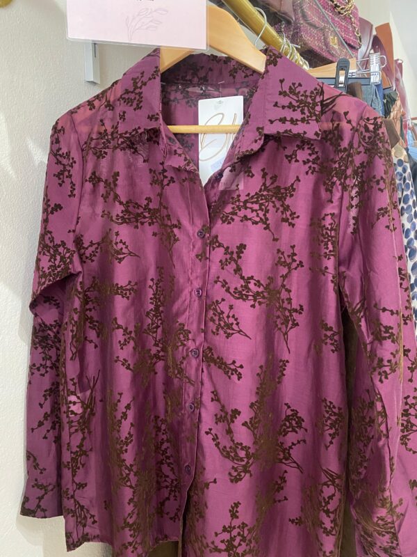 Blusa Burdeos camisera