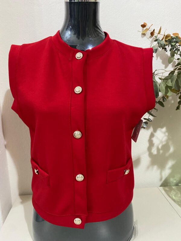 Chaleco botón dorado