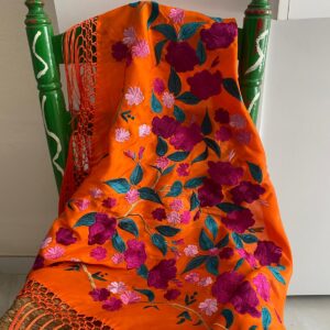 Mantoncillo de flamenca modelo Daniela en naranja