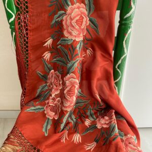 Mantoncillo de flamenca modelo Luz con naranja