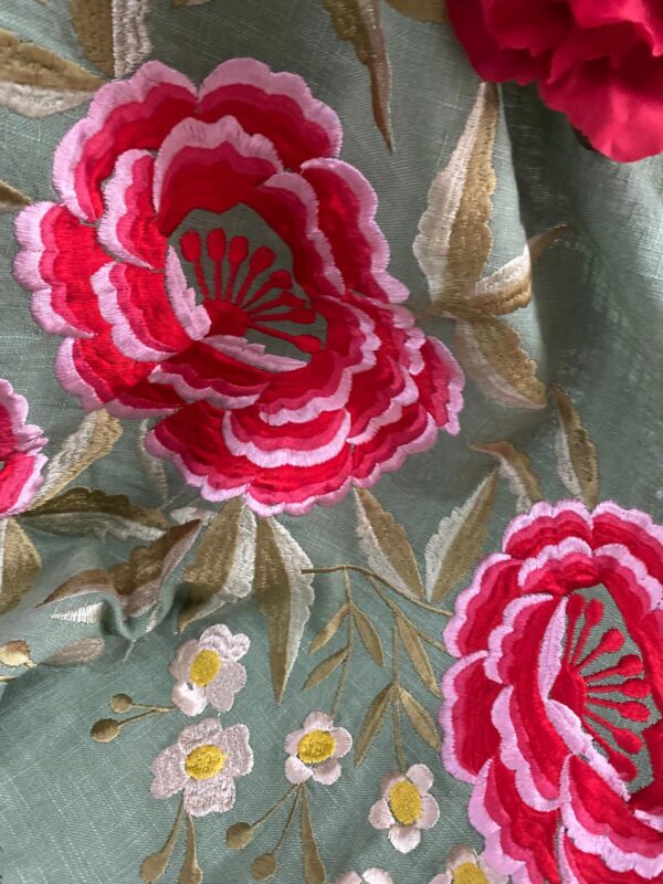 Mantoncillo de flamenca modelo Marina verde viejo - Imagen 3