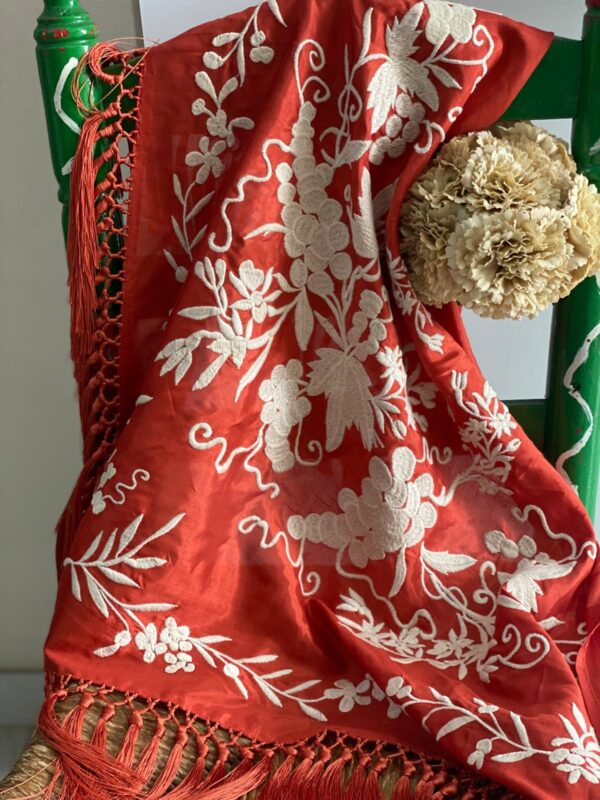 Mantoncillo de flamenca modelo Daniela en terracota - Imagen 2