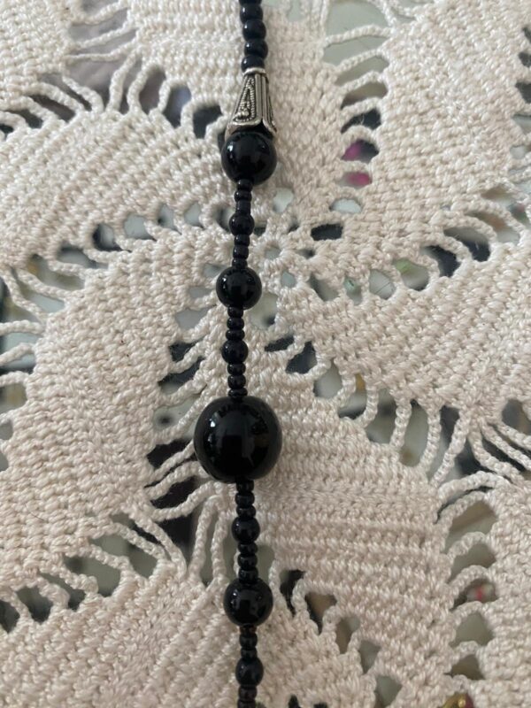 Collar negro azabache largo - Imagen 2