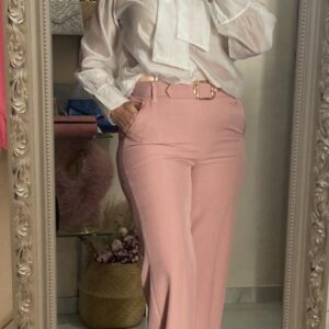 Pantalón rosa empolvado