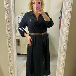 Vestido camisero negro