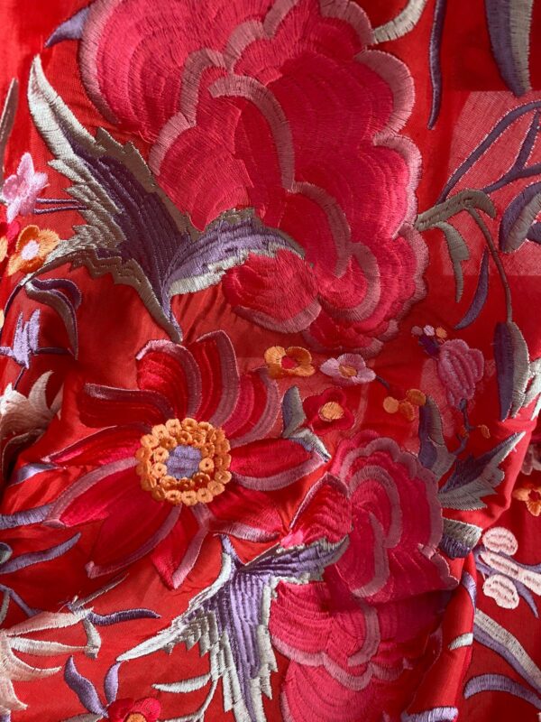 Mantoncillo de flamenca modelo Fabiola coral - Imagen 2