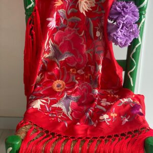 Mantoncillo de flamenca modelo Fabiola coral