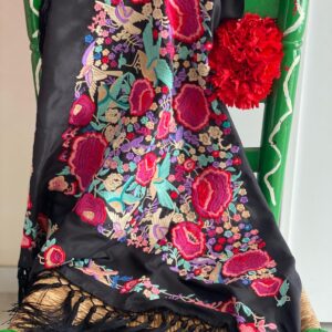 Mantoncillo de flamenca modelo Adriana negro