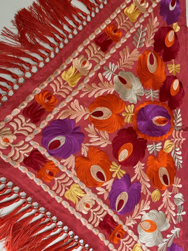 Mantoncillo de flamenca modelo Marta coral - Imagen 3