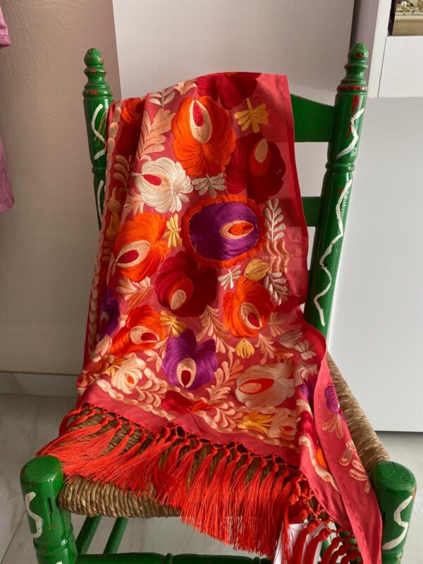 Mantoncillo de flamenca modelo Marta coral