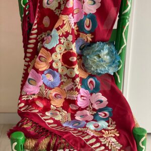 Mantoncillo de flamenca modelo Telma en burdeos