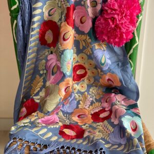 Mantoncillo de flamennca modelo Telma en azul ducado