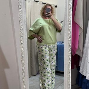 Pantalón fibra fresca floral