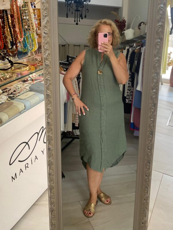 Vestido lino 100% - Imagen 4