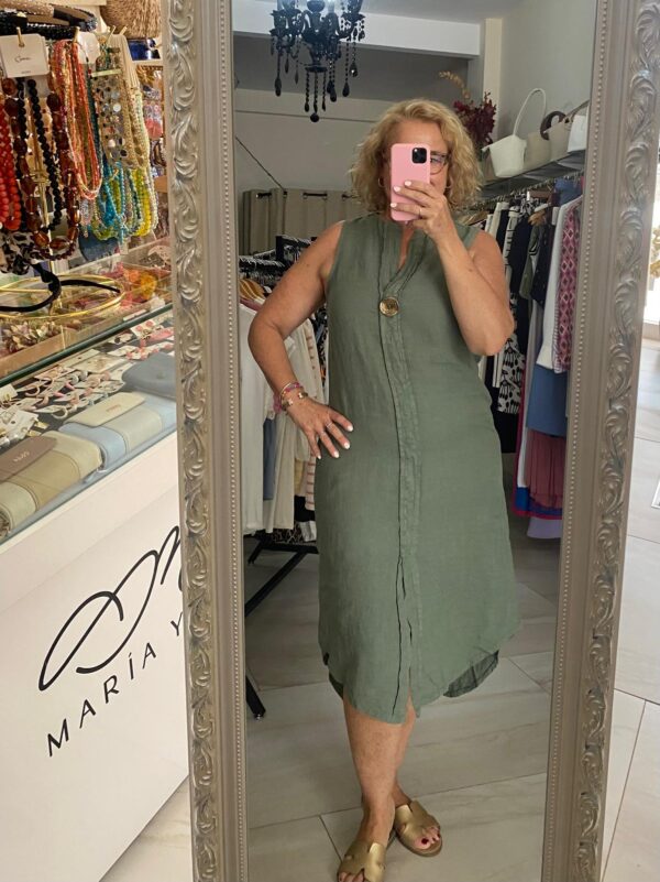 Vestido lino 100% - Imagen 5
