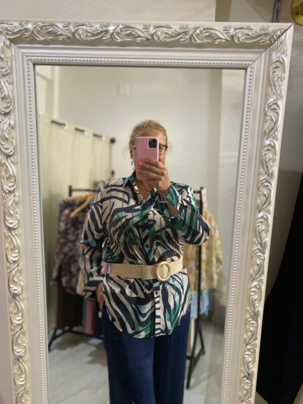 Blusa brillo azul - Imagen 2