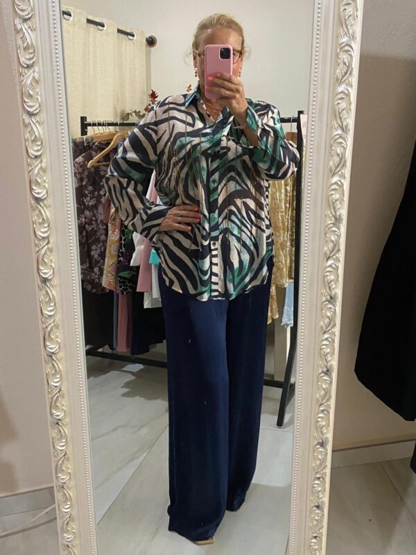 Blusa brillo azul - Imagen 3
