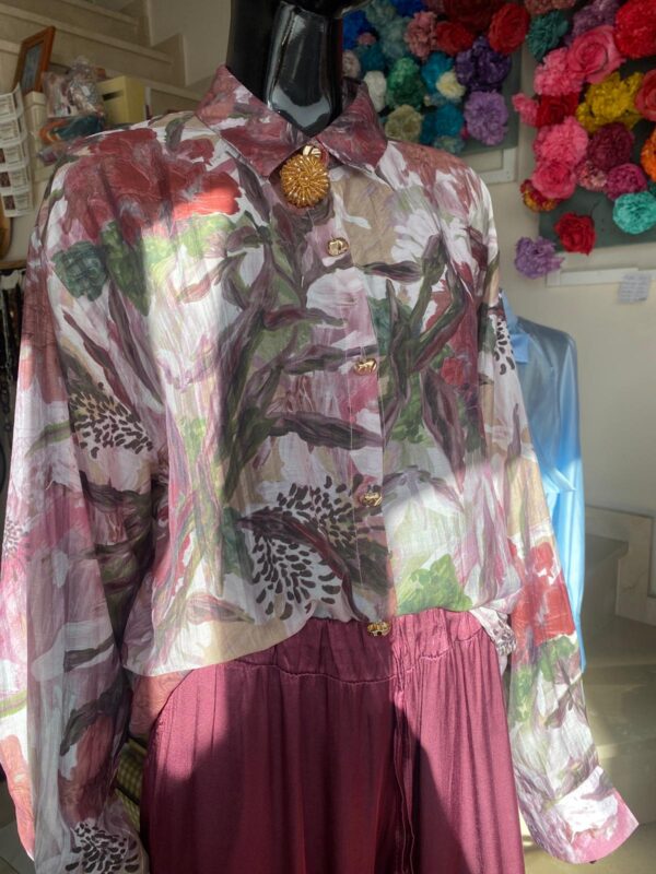 Blusa Botón en burdeos - Imagen 4