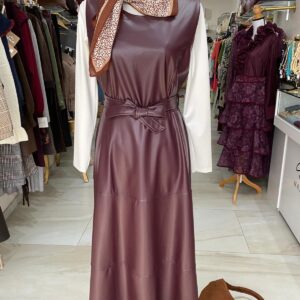 Vestido efecto piel